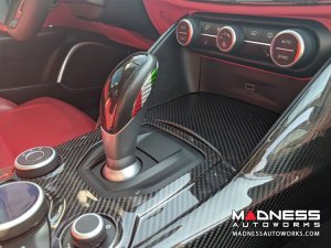 Alfa Romeo Giulia Center Console Side Panel Trim Cover - Carbon Fiber - Pre '20 Models